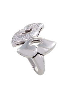 Bvlgari Nuvole Womens Platinum Diamond Pave Ring
