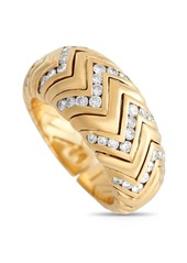 Bvlgari Spiga 18K Yellow Gold 0.65ct Diamond Ring BV09-041924