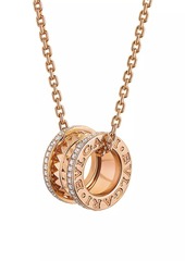 Bvlgari B.zero1 18K Rose Gold & 0.38 TCW Diamond Pendant Necklace
