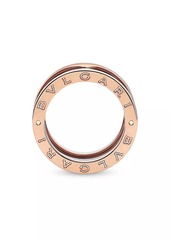 Bvlgari B.zero1 18K Rose Gold & Black Ceramic 4-Band Ring