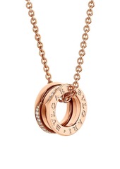 Bvlgari B.Zero1 18K Rose Gold & Diamond Pendant Necklace