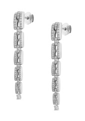 Bvlgari B.zero1 18K White Gold & 1.41 TCW Diamond Chain Earrings