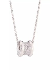 Bvlgari B.zero1 18K White Gold & Pavé Diamond Necklace