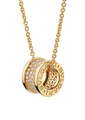 Bvlgari B.Zero1 18K Yellow Gold & 0.87 TCW Diamond Pendant Necklace