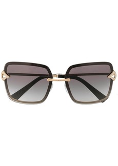 Bvlgari crystal-embellished square-frame sunglasses