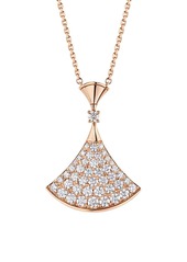 Bvlgari Divas' Dream 18K Rose Gold & Diamond Pavé Pendant Necklace