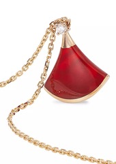 Bvlgari Divas' Dream 18K Rose Gold, Carnelian & Diamond Pendant Necklace