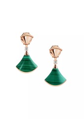 Bvlgari Divas' Dream 18K Rose Gold, Malachite & Diamond Earrings