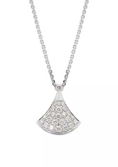 Bvlgari Divas' Dream 18K White Gold & Diamond Pavé Pendant Necklace