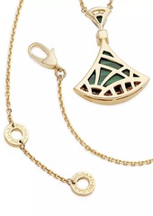 Bvlgari Divina 18K Yellow Gold, Malachite & Diamond Pendant Necklace