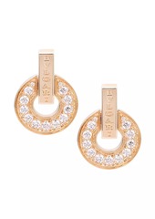 Bvlgari Essential 18K Rose Gold & Diamond Openwork Earrings