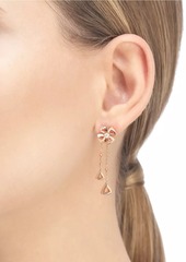 Bvlgari Fiorever 18K Pink Gold & 0.38 TCW Diamond Drop Earrings