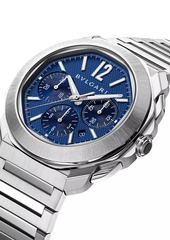 Bvlgari Octo Roma Stainless Steel & Rubber Chronograph Watch