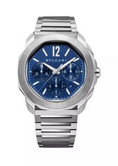 Bvlgari Octo Roma Stainless Steel & Rubber Chronograph Watch