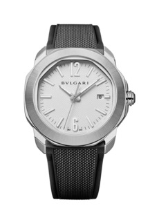 Bvlgari Octo Roma Stainless Steel & Rubber Strap Watch