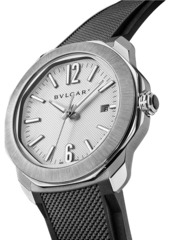Bvlgari Octo Roma Stainless Steel & Rubber Strap Watch