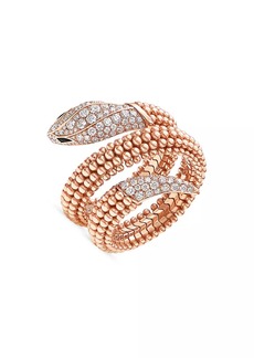Bvlgari Serpenti 18K Rose Gold, Diamond & Onyx Ring