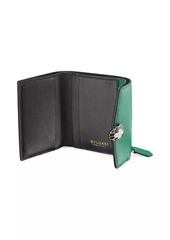 Bvlgari Serpenti Leather Compact Trifold Wallet