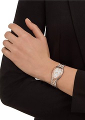 Bvlgari Serpenti Seduttori 18K Rose Gold & Steel Bracelet Watch/33MM