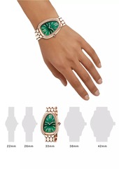 Bvlgari Serpenti Seduttori Rose Gold, Diamond & Malachite Dial Bracelet Watch