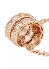 Bvlgari Serpenti Viper 18K Rose Gold & Pavé Diamond Pendant Necklace