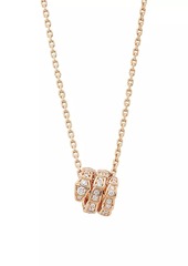 Bvlgari Serpenti Viper 18K Rose Gold & Pavé Diamond Pendant Necklace