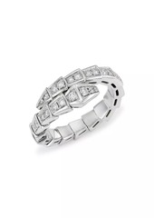 Bvlgari Serpenti Viper 18K White Gold & Diamond Wrap Ring