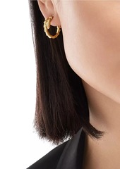 Bvlgari Serpenti Viper 18K Yellow Gold & 0.18 TCW Diamond Hoop Earrings