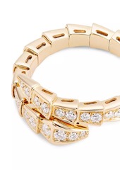 Bvlgari Serpenti Viper 18K Yellow Gold & Diamond Wrap Ring