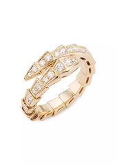 Bvlgari Serpenti Viper 18K Yellow Gold & Diamond Wrap Ring