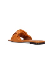BY FAR 10mm Lima Gloss Leather Slide Sandals