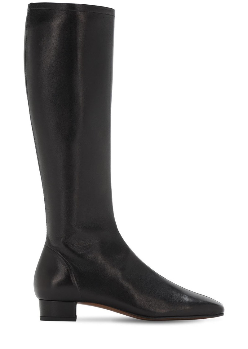 BY FAR 30mm Edie Leather Tall Boots