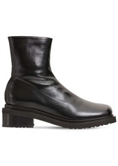 BY FAR 55mm Kah Patent Leather Ankle Boots