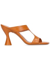 BY FAR 95mm Nadia Gloss Leather Sandals
