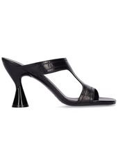BY FAR 95mm Nadia Gloss Leather Sandals