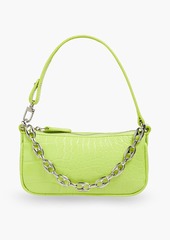 By Far - Mini Rachel croc-effect leather shoulder bag - Green - OneSize