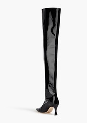 By Far - Stevie patent-leather over-the-knee boots - Black - EU 37