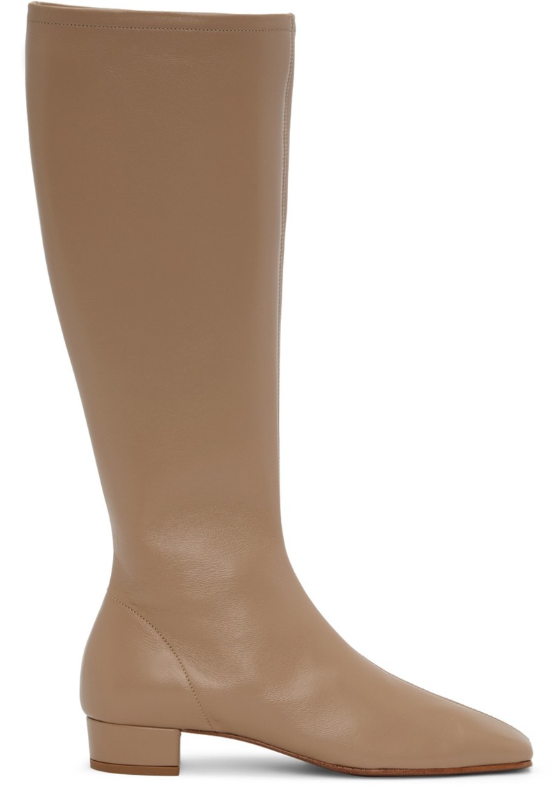 BY FAR Beige Leather Edie Boots