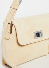 BY FAR Billy Cappuccino Suede Bag