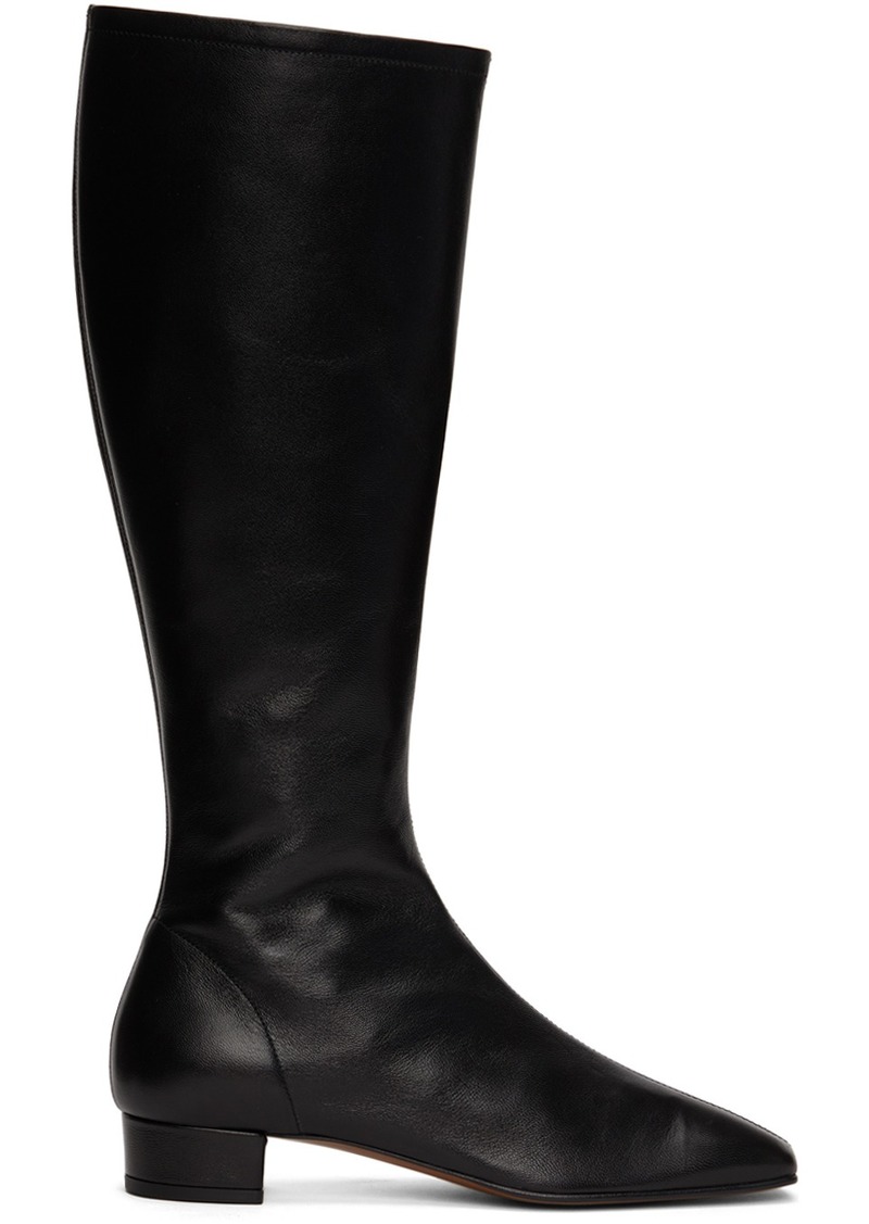 BY FAR Black Leather Edie Boots