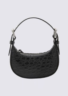 BY FAR BLACK LEATHER TOP HANDLE BAG
