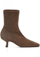 BY FAR Brown Suede Audrey Boots