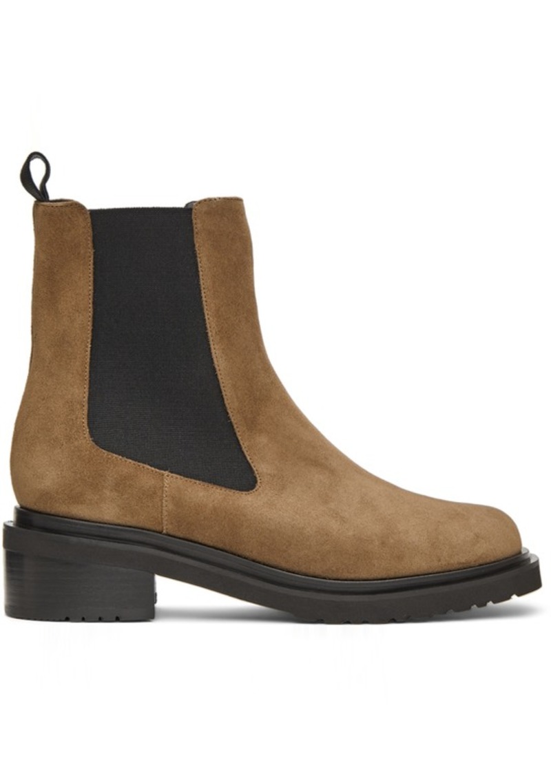 BY FAR Brown Suede Rita Chelsea Boots
