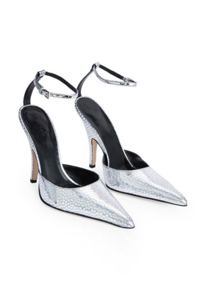 By Far Eliza Ankle Strap Pump in Silver at Nordstrom