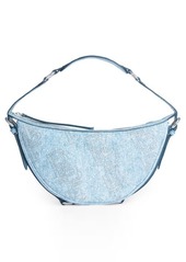 By Far Gib Denim Leather Top Handle Bag at Nordstrom