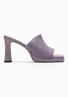 BY FAR Lilac mule in suede