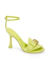 By Far Montana Croc Embossed Sandal in Acid Green at Nordstrom