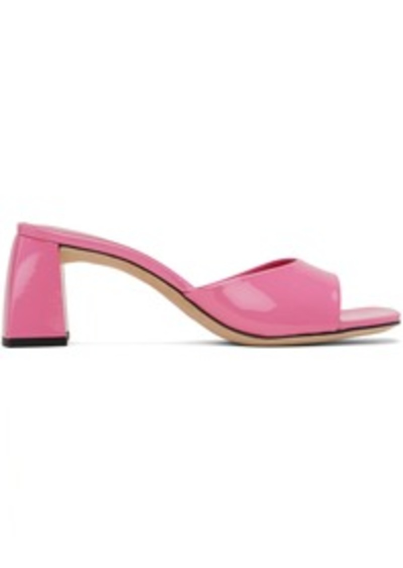 BY FAR Pink Romy Heeled Sandals