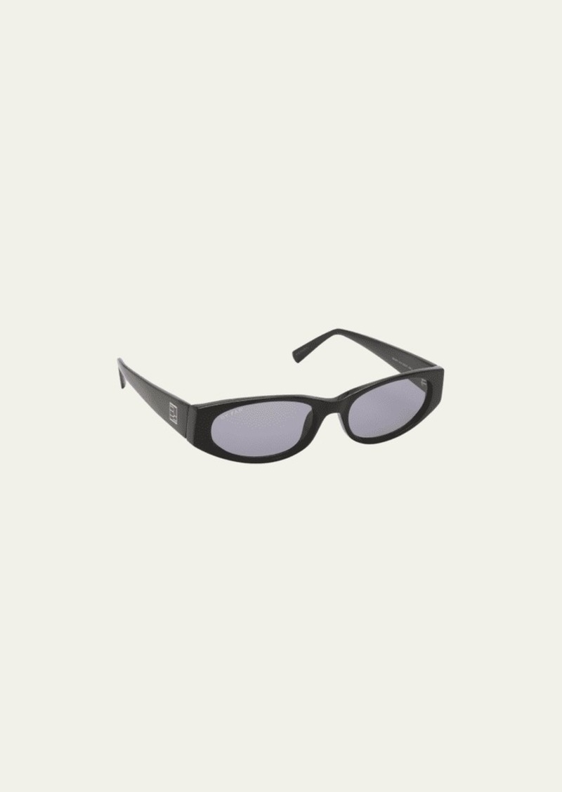 BY FAR Rodeo Round Acetate Sunglasses