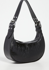 BY FAR Soho Black Creased Leather Bag